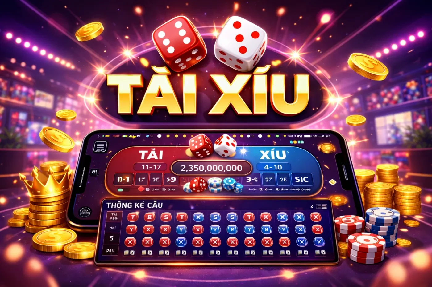 Thống kê cầu tại app tài xỉu uy tín thời đại mới